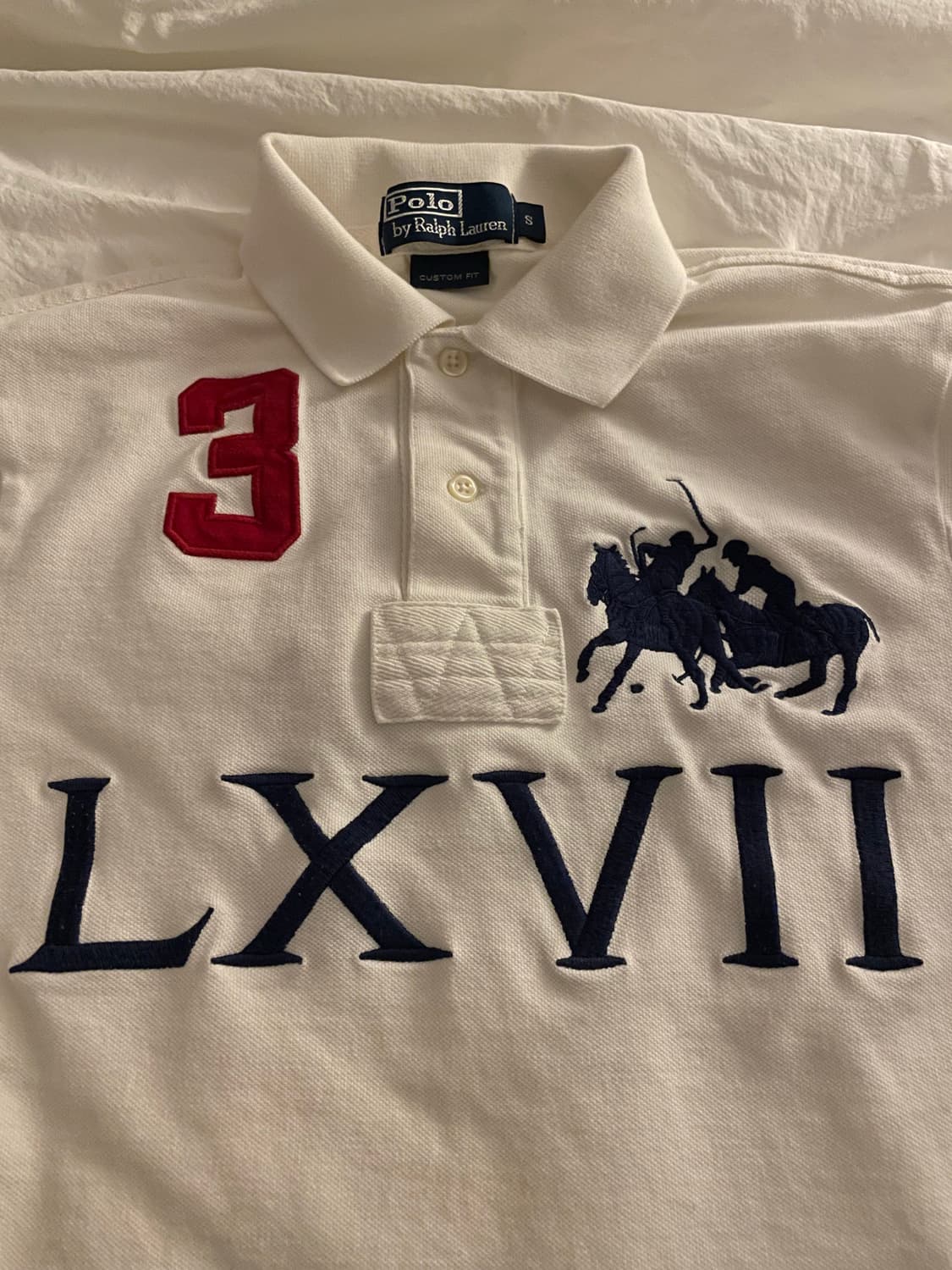 폴로 랄프로렌 더블 빅포니 카라티 화이트 #3 상품이미지4