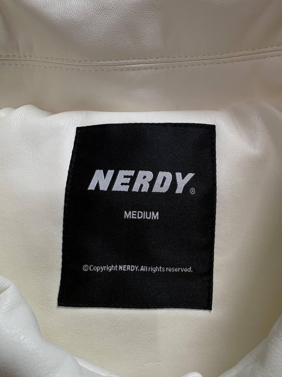 널디 에코 빅로고 레이싱 비건 레더 자켓 3146 상품이미지3