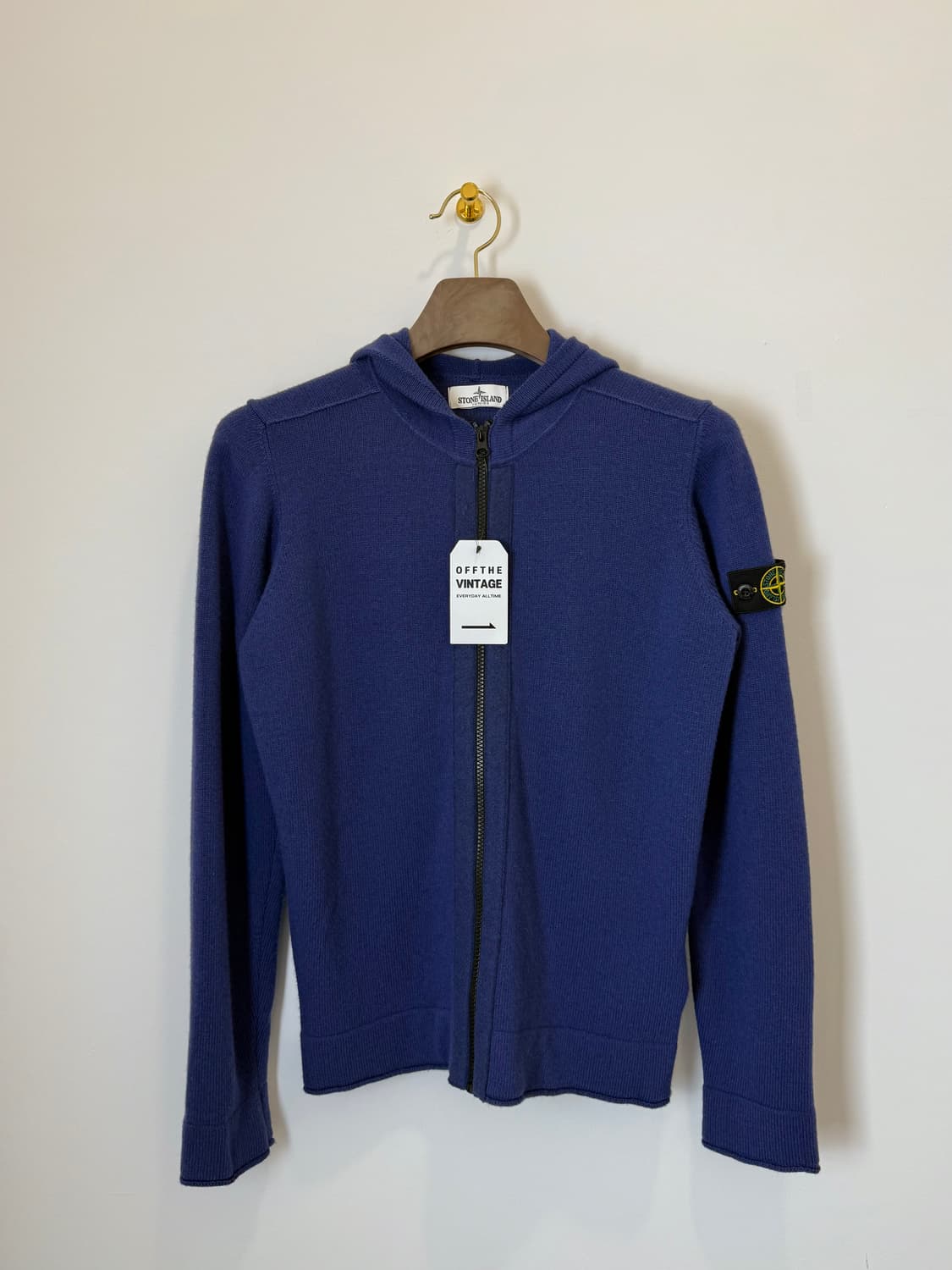 스톤아일랜드 주니어 니트 후드집업 블루 상품이미지1