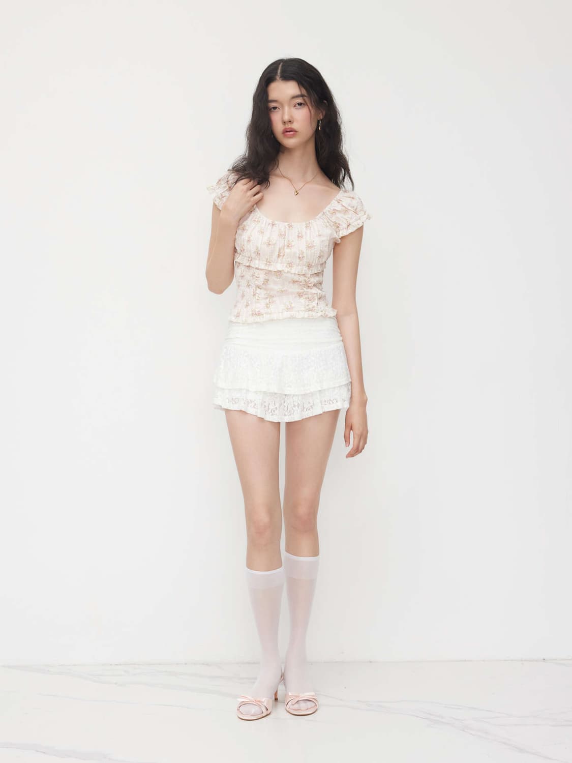 샵사이다 flower lace tank top 상품이미지4