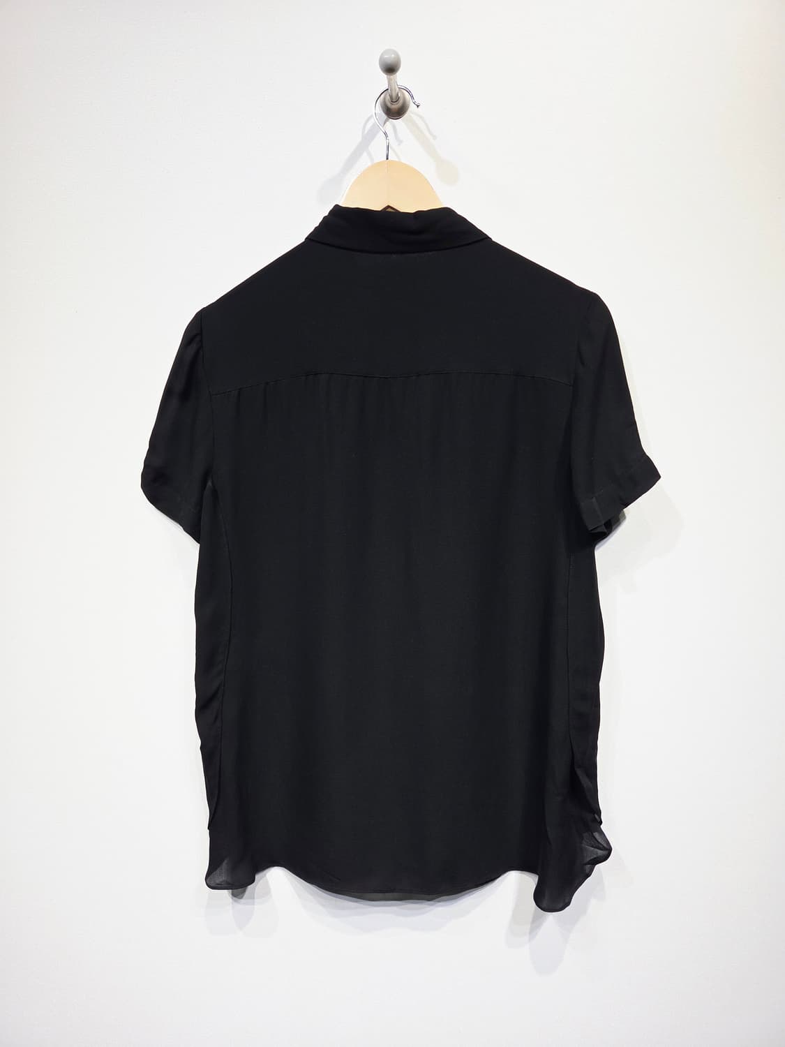 띠어리 블랙 실크 셔츠_S 상품이미지8