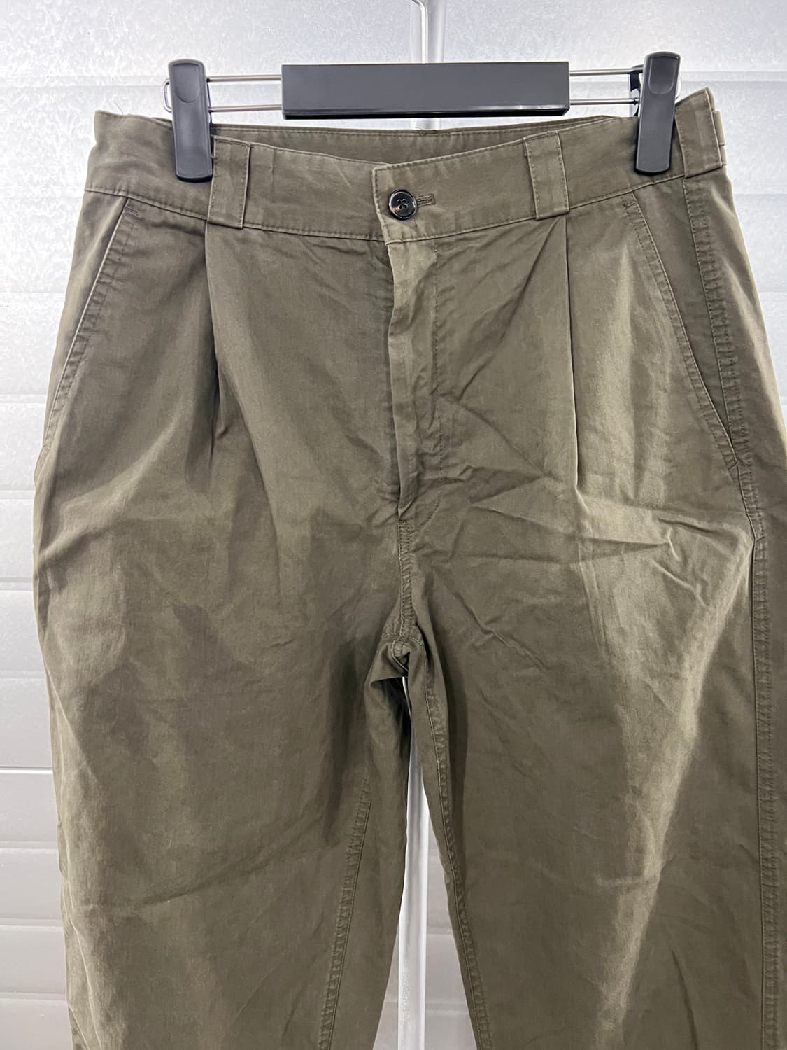 Node Archive 카키색 면 혼방 팬츠 사이즈1 상품이미지3