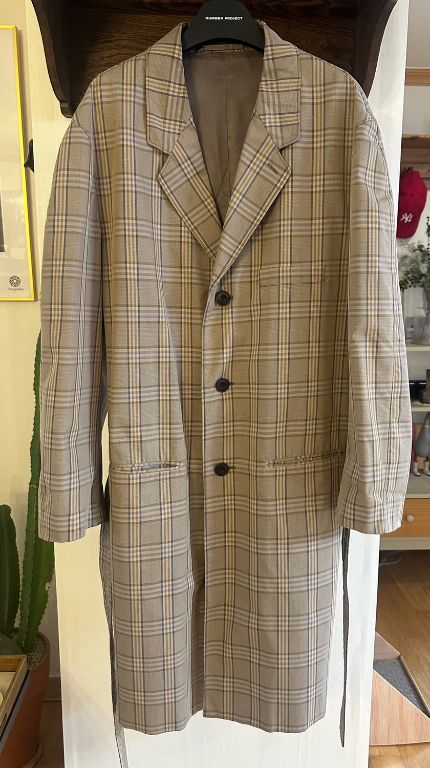 Lemaire 르메르 코튼 혼방 체크 트랜치 (L) 상품이미지4