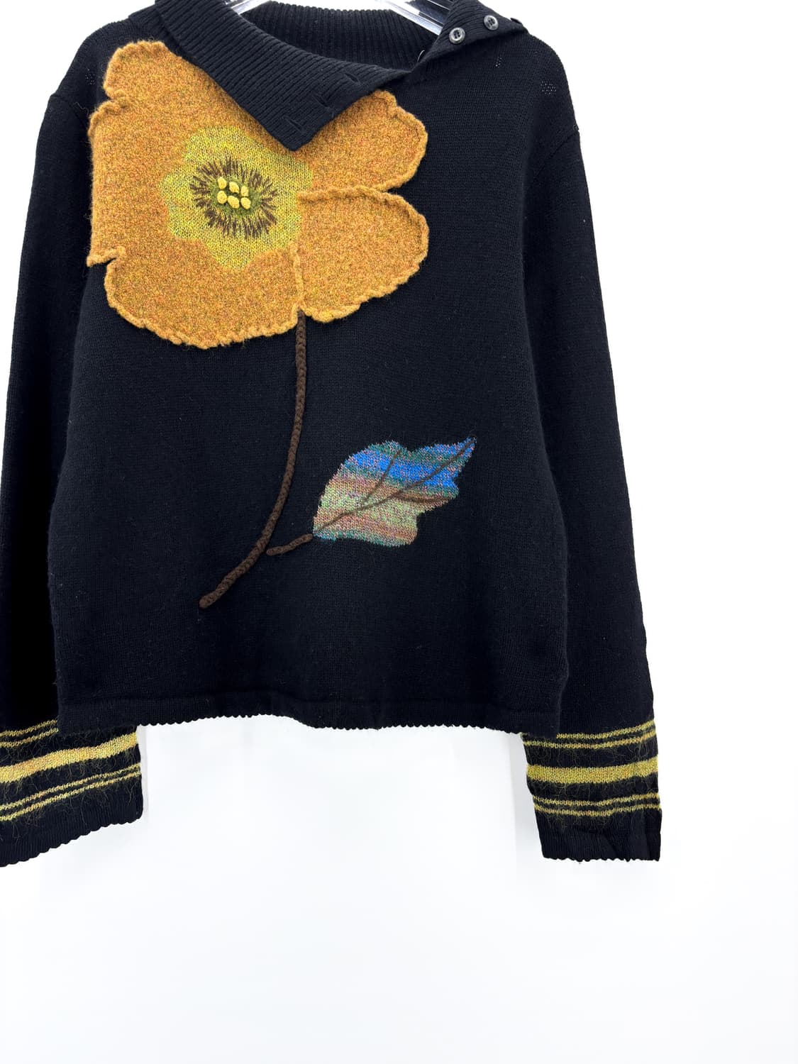 빈티지 플라워 패치 캐시미어 블렌드 니트 상품이미지3