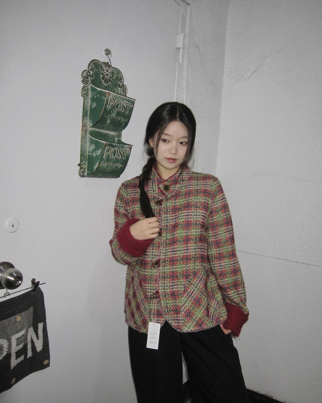 코지 할리데이 체크 자켓 상품이미지6