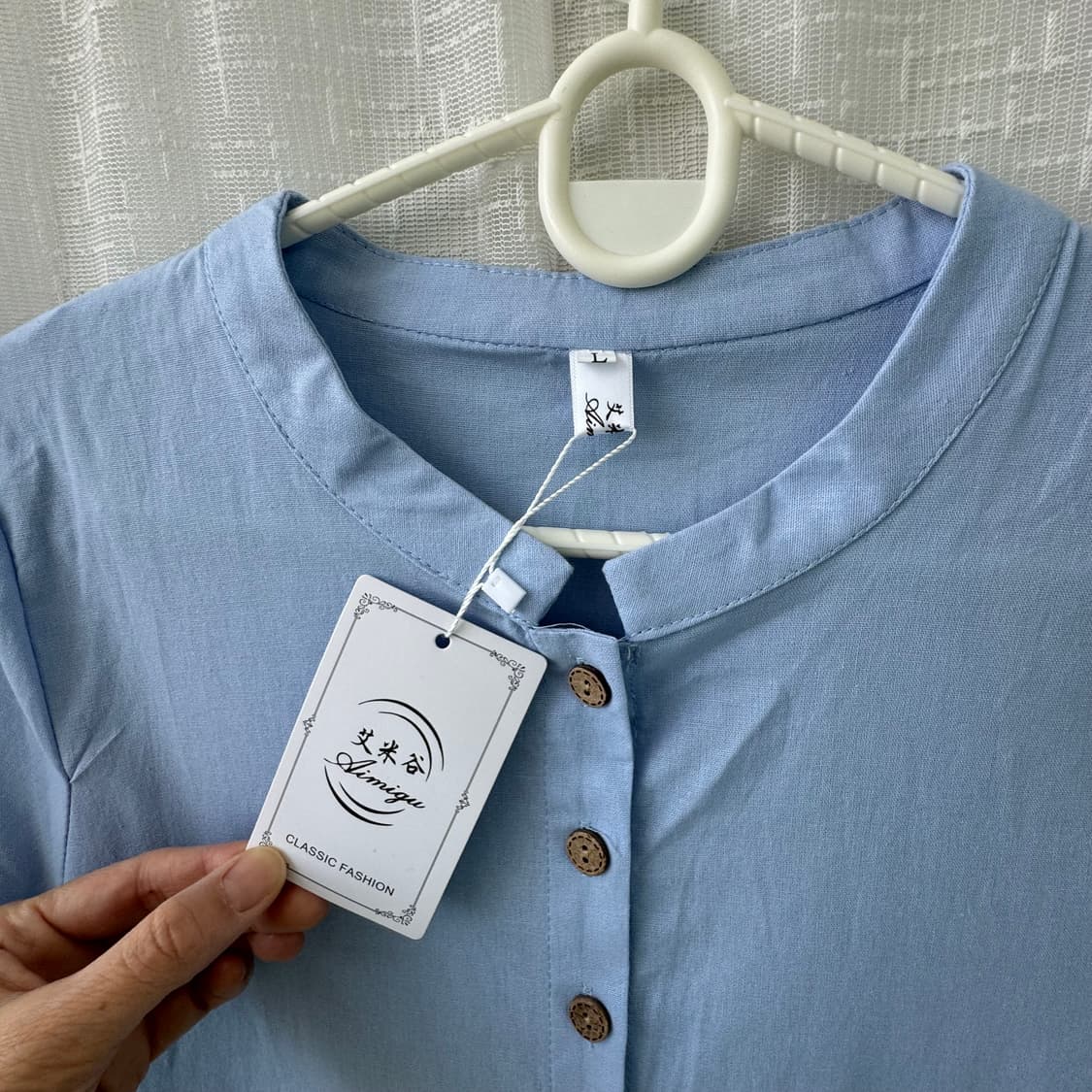 새상품 하늘색 반팔원피스 프리 상품이미지4