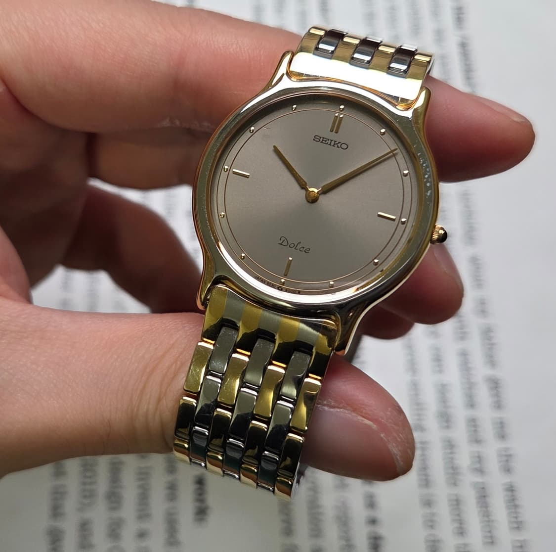 빈티지 세이코 돌체 오리지널 그레이다이얼 슬림쿼츠 브레이슬릿 ver. 상품이미지3