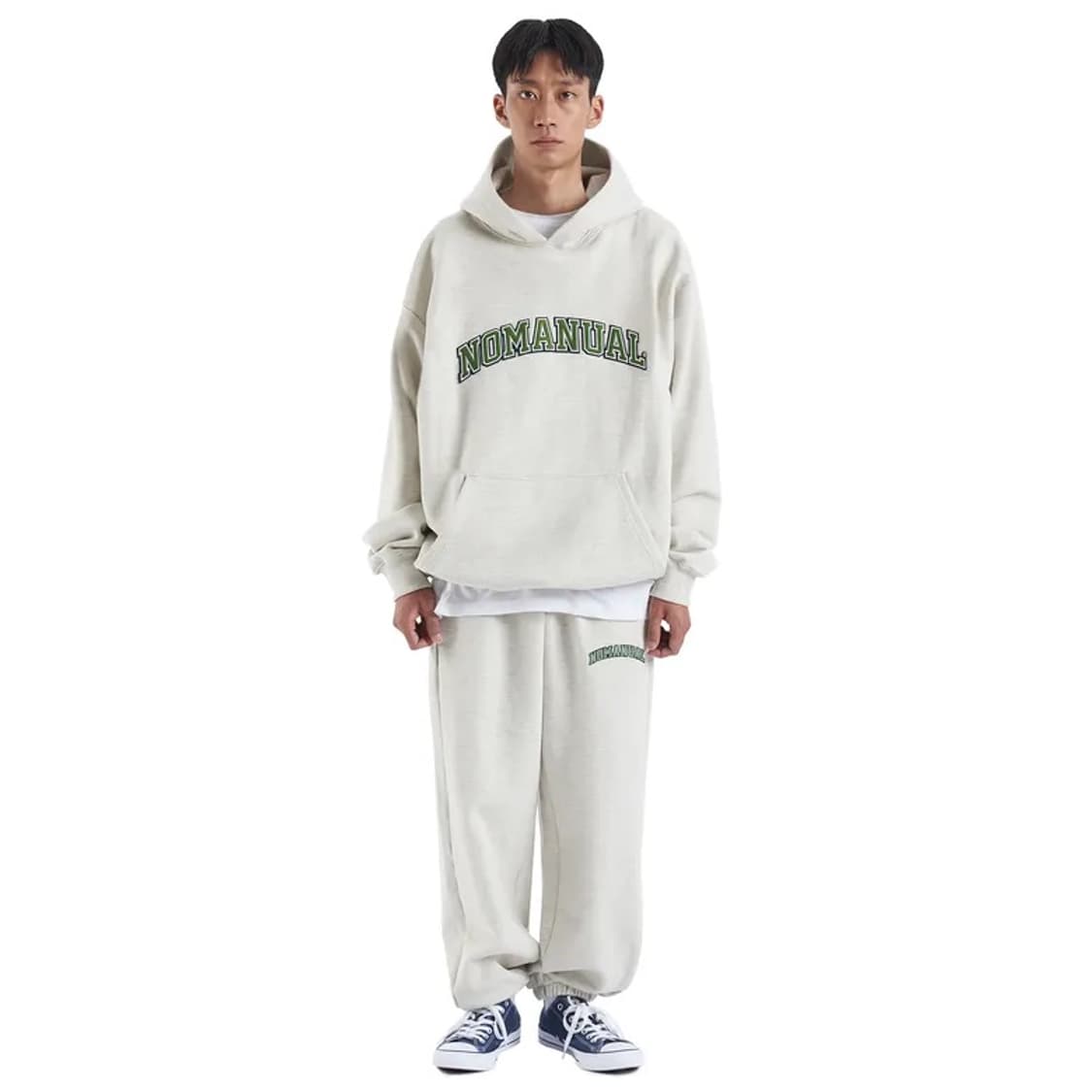 노매뉴얼 3T 아치 로고 스웻팬츠 조거팬츠 오트밀멜란지 L ARCH LO 상품이미지6