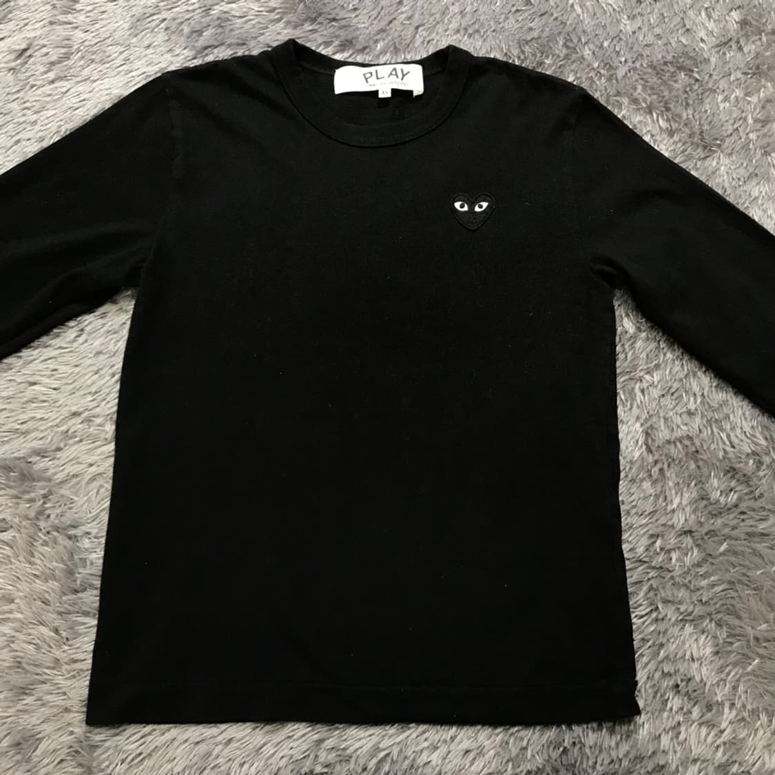 [[여성 XS, A급] 꼼데가르송 블랙하트 와펜 롱슬리브@203 상품이미지1