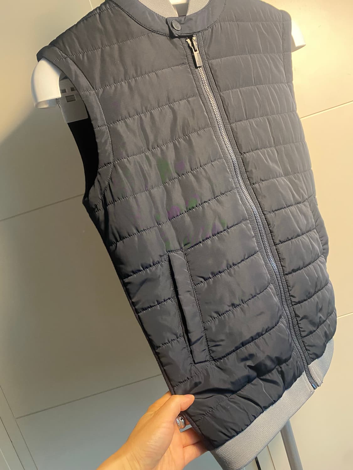 자라 MAN 남성 패딩 조끼 S 네이비 상품이미지3