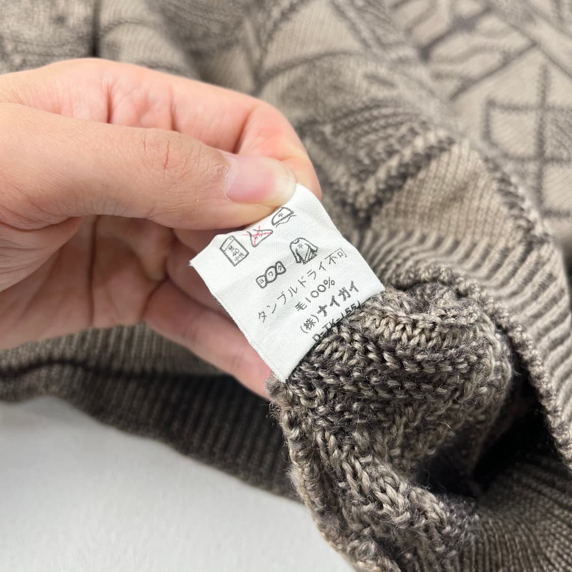 [M] 일본 빈티지 패턴 울 니트 스웨터 상품이미지6