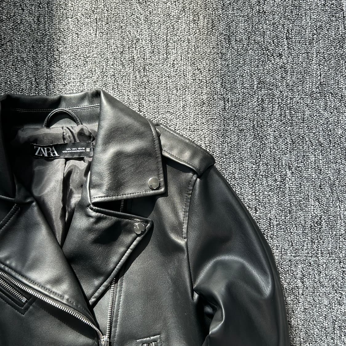 자라 블랙 라이더 가죽 자켓 상품이미지2