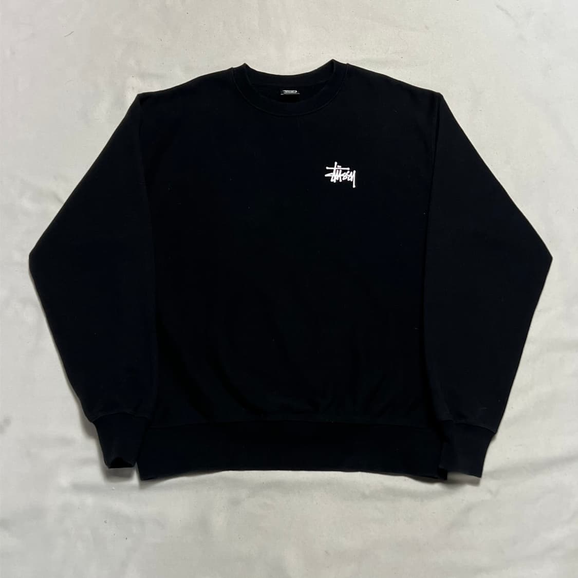L 스투시 스탁 빅로고 블랙 기모 맨투맨  상품이미지3