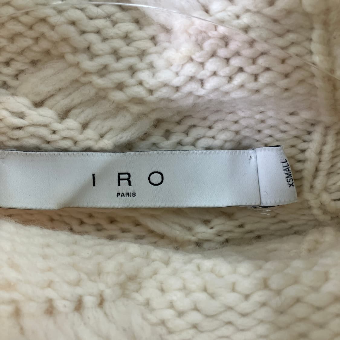 이로 아이보리 케이블 니트 스웨터 XS 상품이미지3