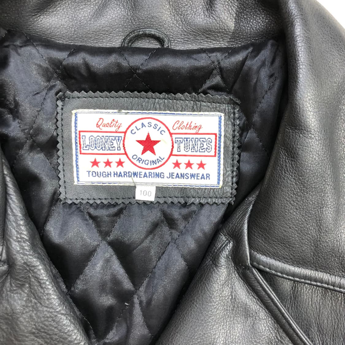 루니툰 빈티지 소가죽 라이더 자켓 100 상품이미지5