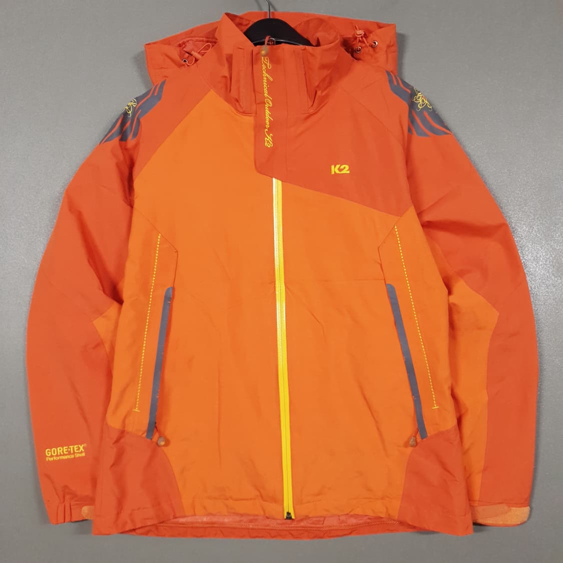 여성 90) K2 고어텍스 고급 바람막이 집업 후드 마운틴 자켓 오렌지 상품이미지1