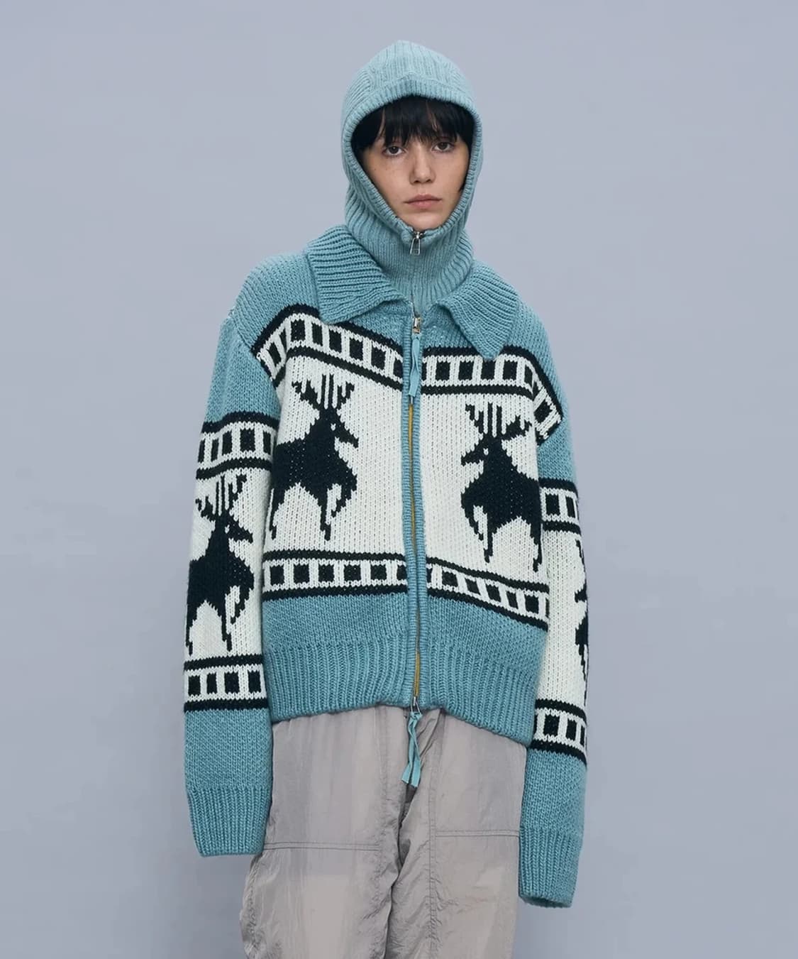 파르티멘토 22FW 코위찬 니트 집업 가디건 PN8107 상품이미지2