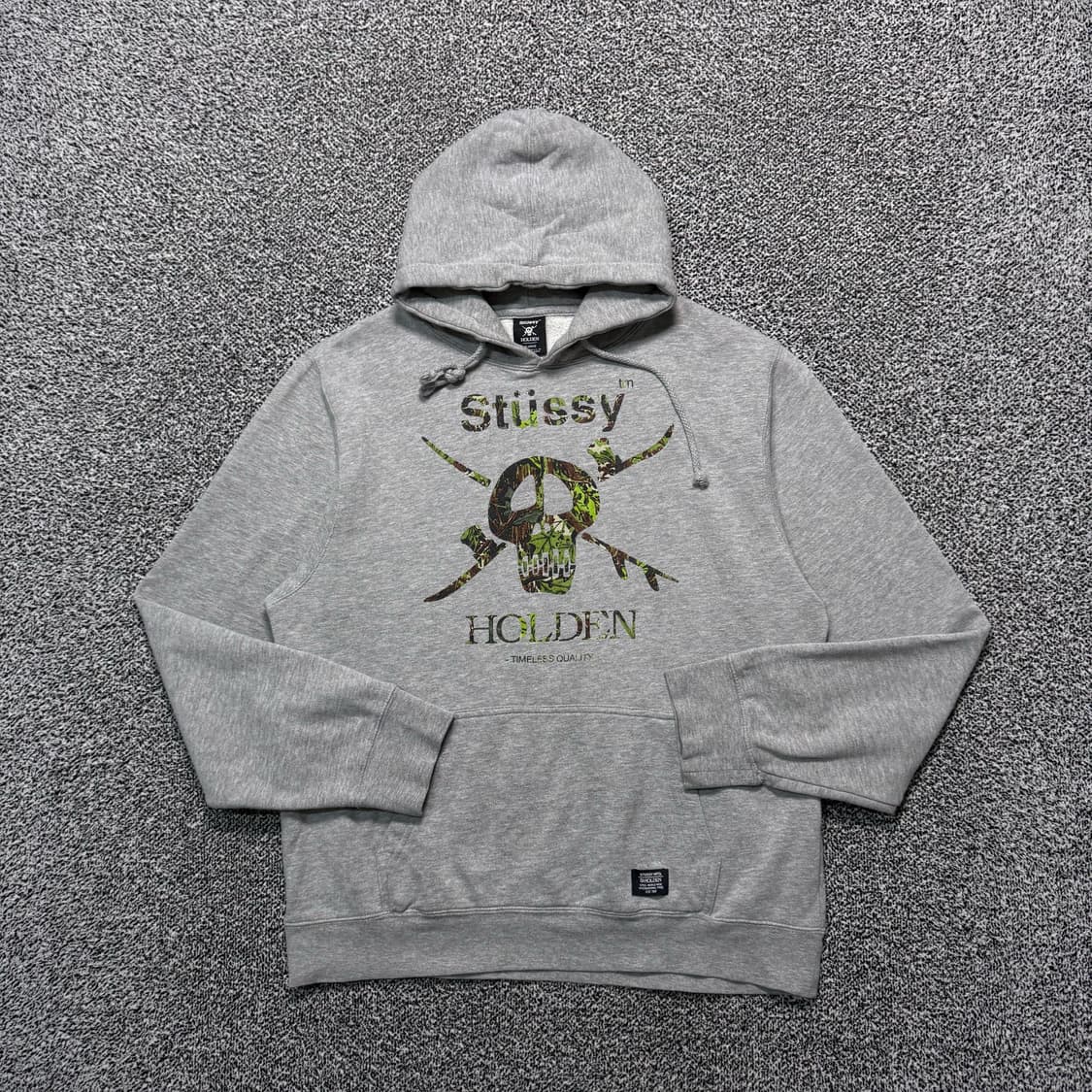 Name : 스투시 홀덴 시그니처로고 그레이컬러 후드티 :)  상품이미지1