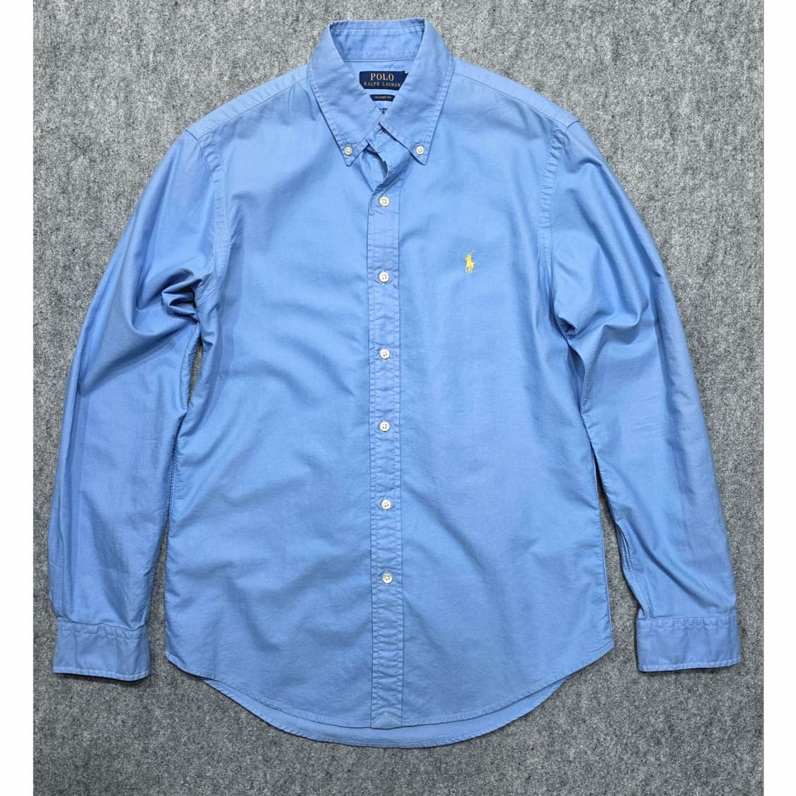 폴로 랄프로렌 클래식핏 옐로우 포니 큐알택 셔츠 S 상품이미지1