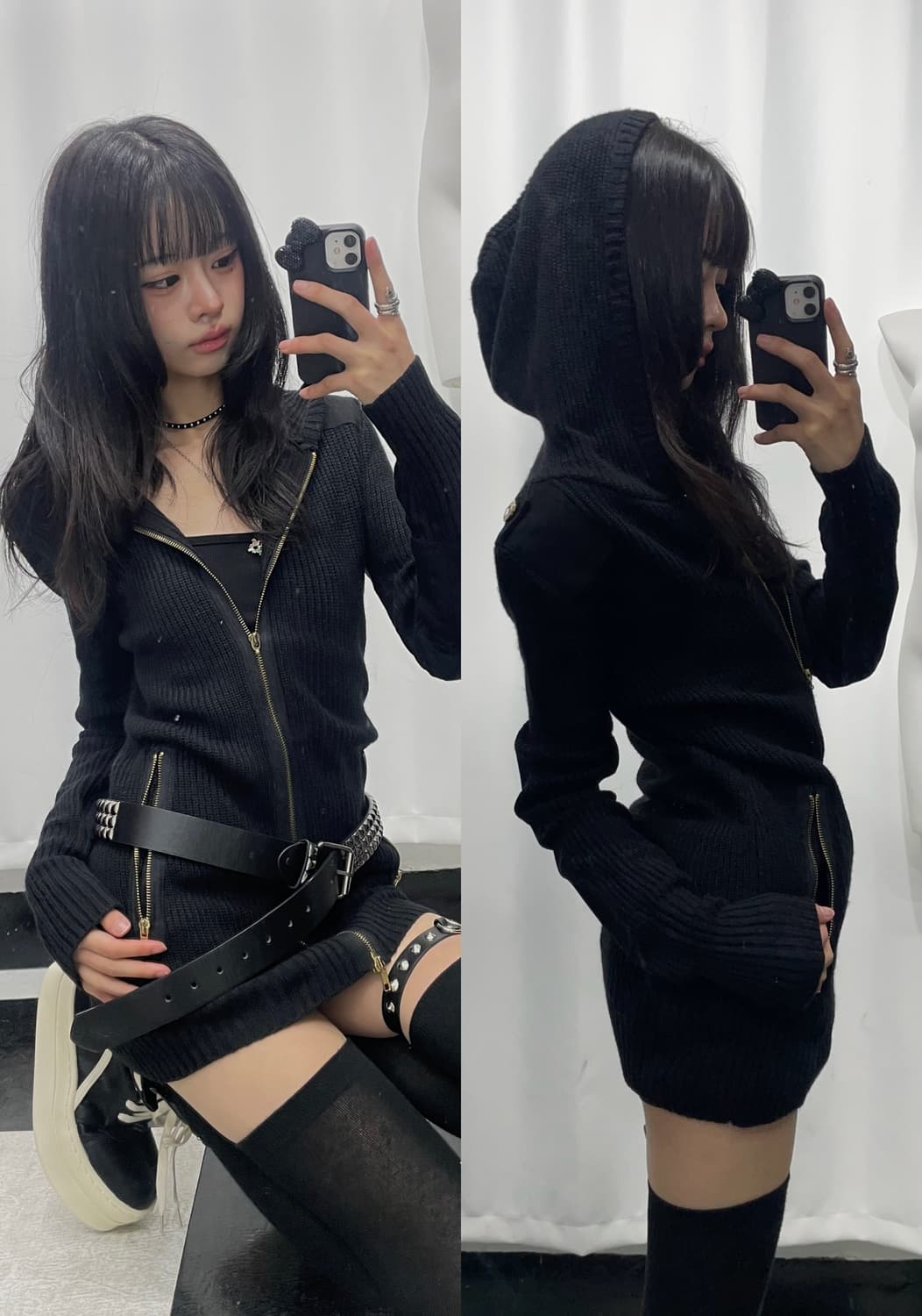 🎸블랙 니트 후디🎸 상품이미지1