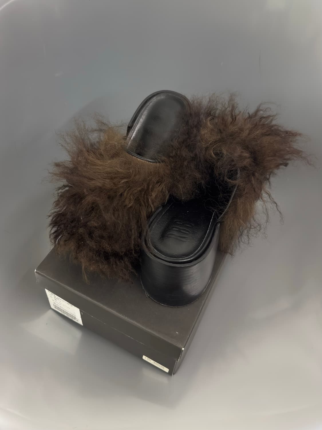 Ray Beams RBSl Fur Platform Sandals/ 38 상품이미지1