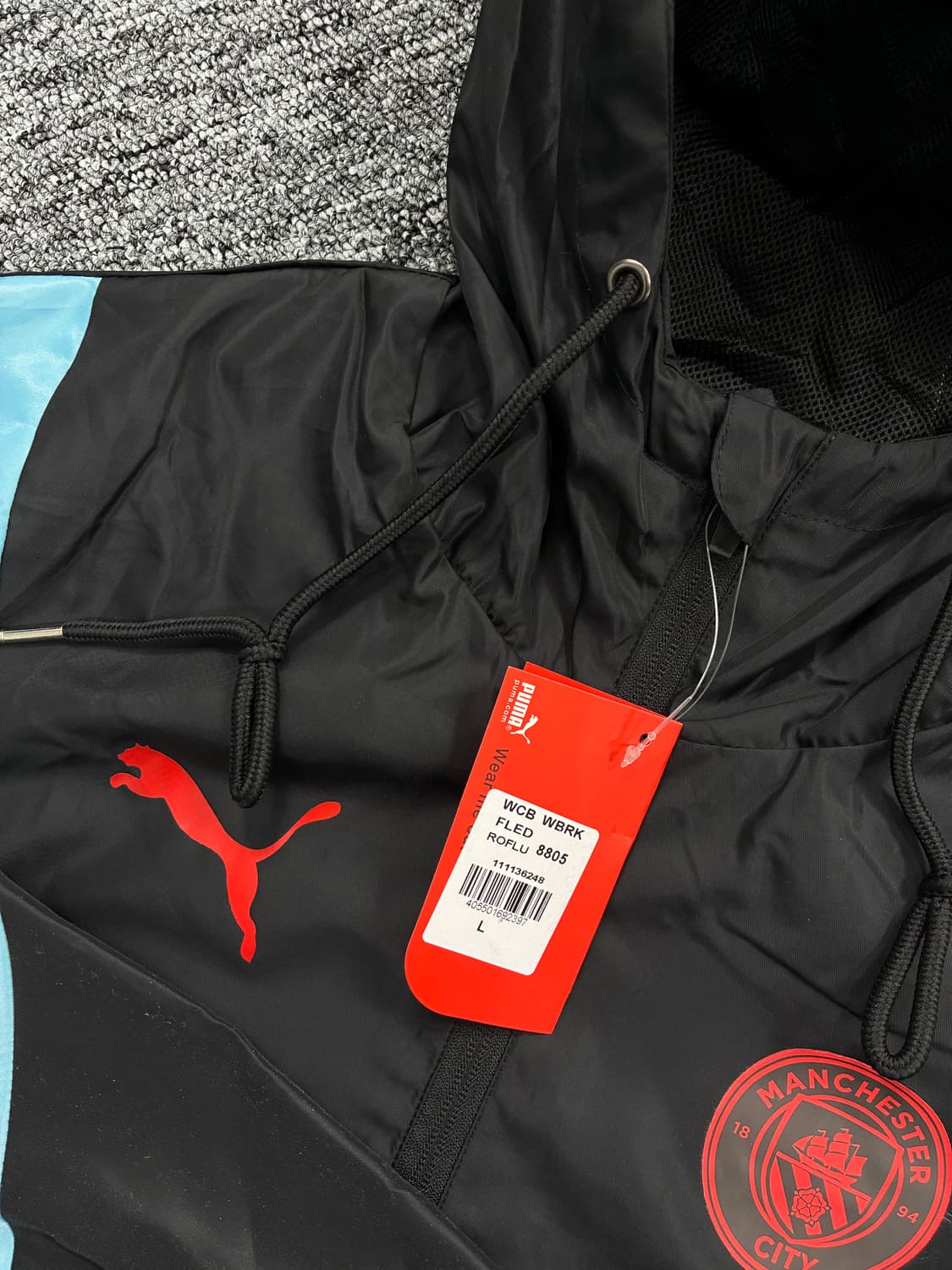 푸마 맨체스터 시티 우븐 바람막이 L (새제품) 상품이미지6