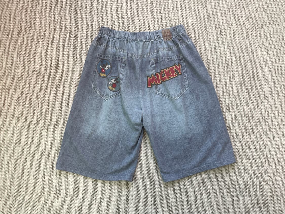 빈티지 미키마우스 데님 그래픽 쇼츠  J03984 상품이미지4