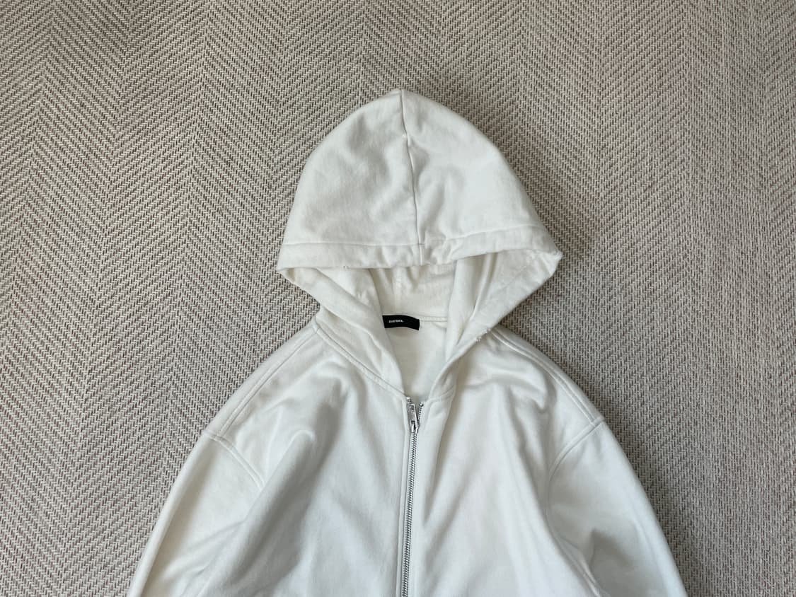 디젤 사이드 데님 아일렛 디테일 롱 후드 집업 J03855 상품이미지3