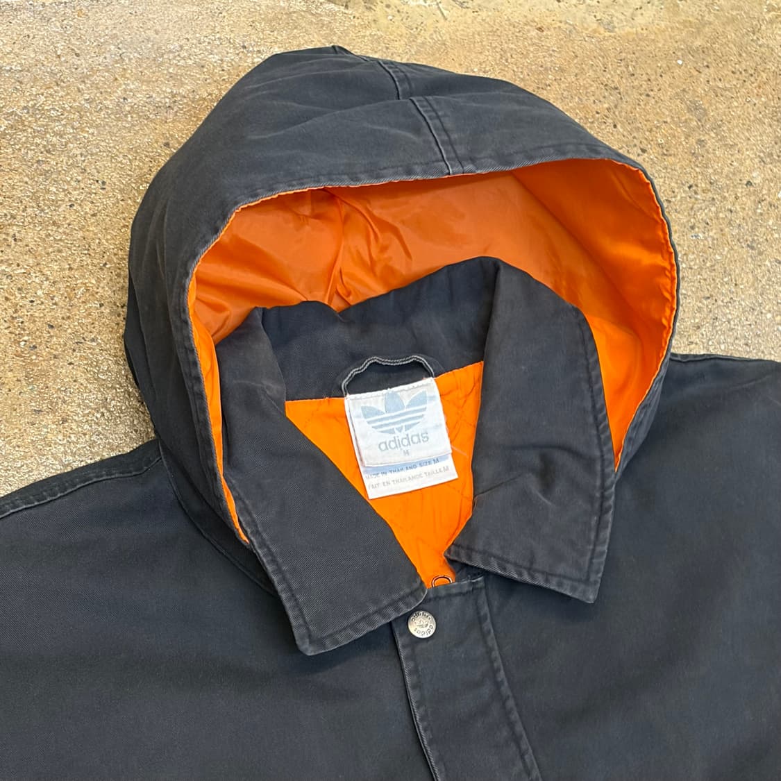 80s USA 빈티지 아디다스 후드 하프코트 패딩 상품이미지7