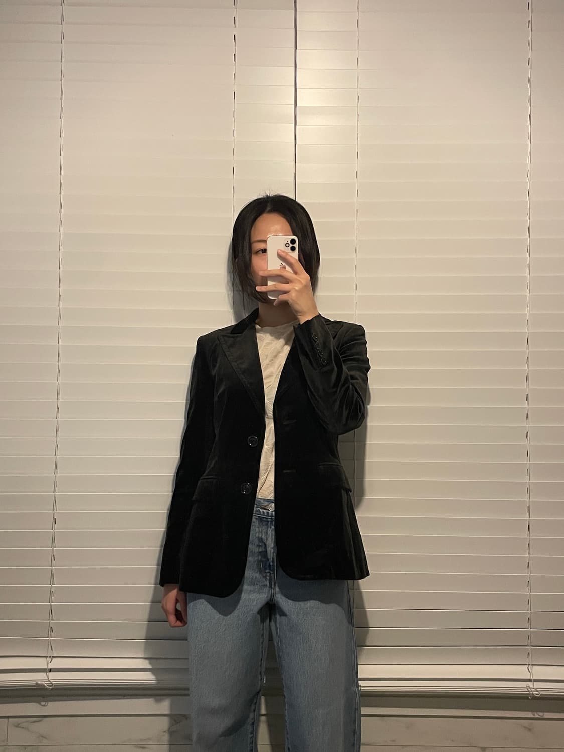 막스앤코 벨벳 투버튼 블레이저 상품이미지1