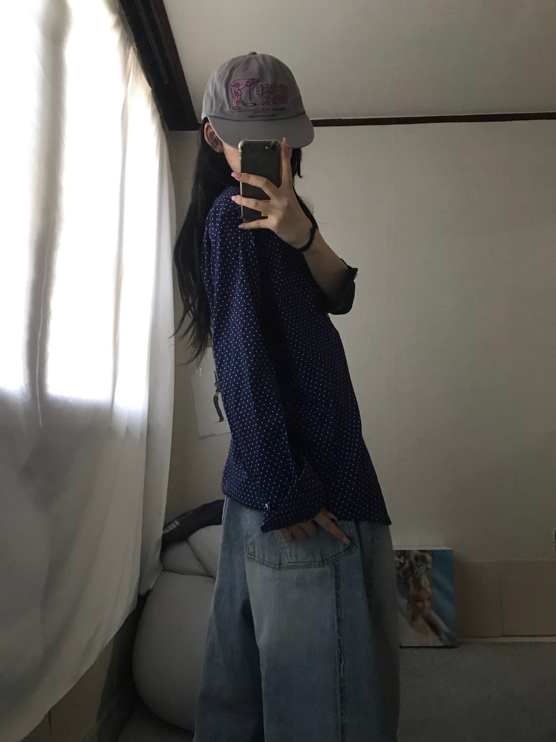 폴로 네이비 도트 셔츠 상품이미지3
