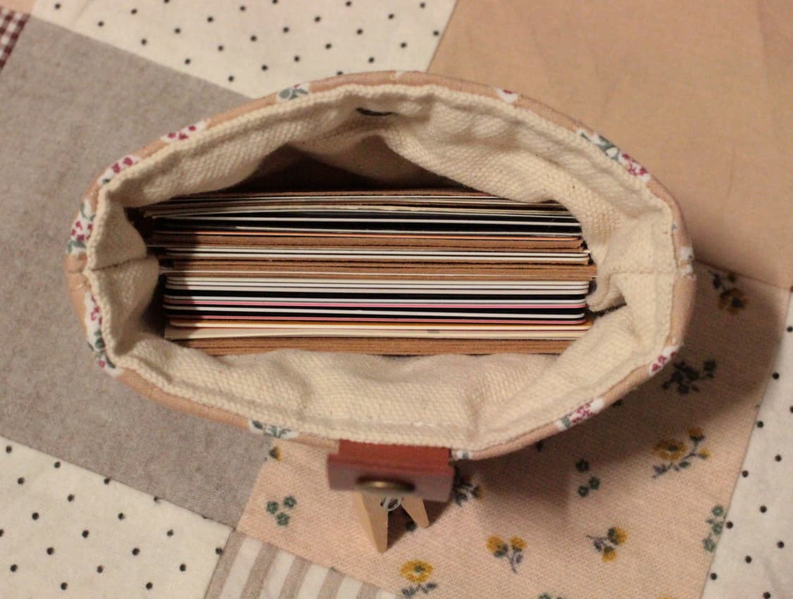 핸드메이드 베이지 퀼팅 카드지갑 상품이미지7