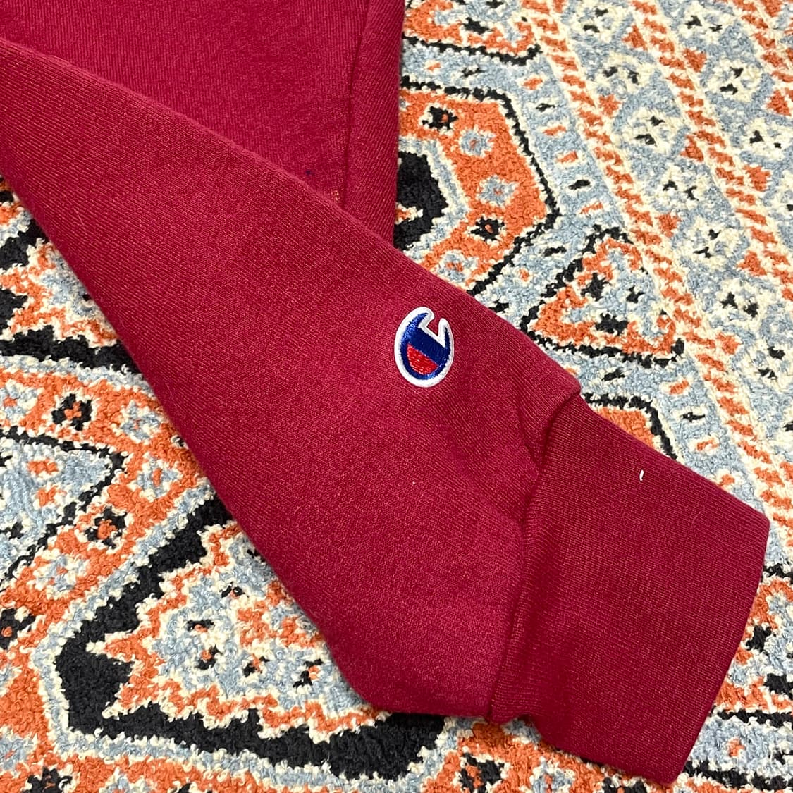 챔피온 USA 아이오와주 로고 레드 기모 맨투맨 남성S 상품이미지3