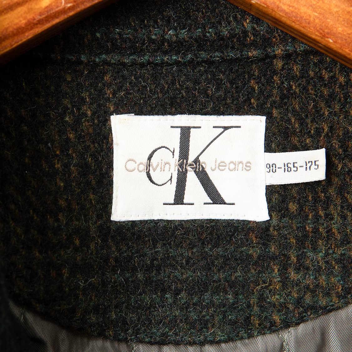 [100] 90s~ 캘빈클라인 CKJ 울 체크 블루종  상품이미지6