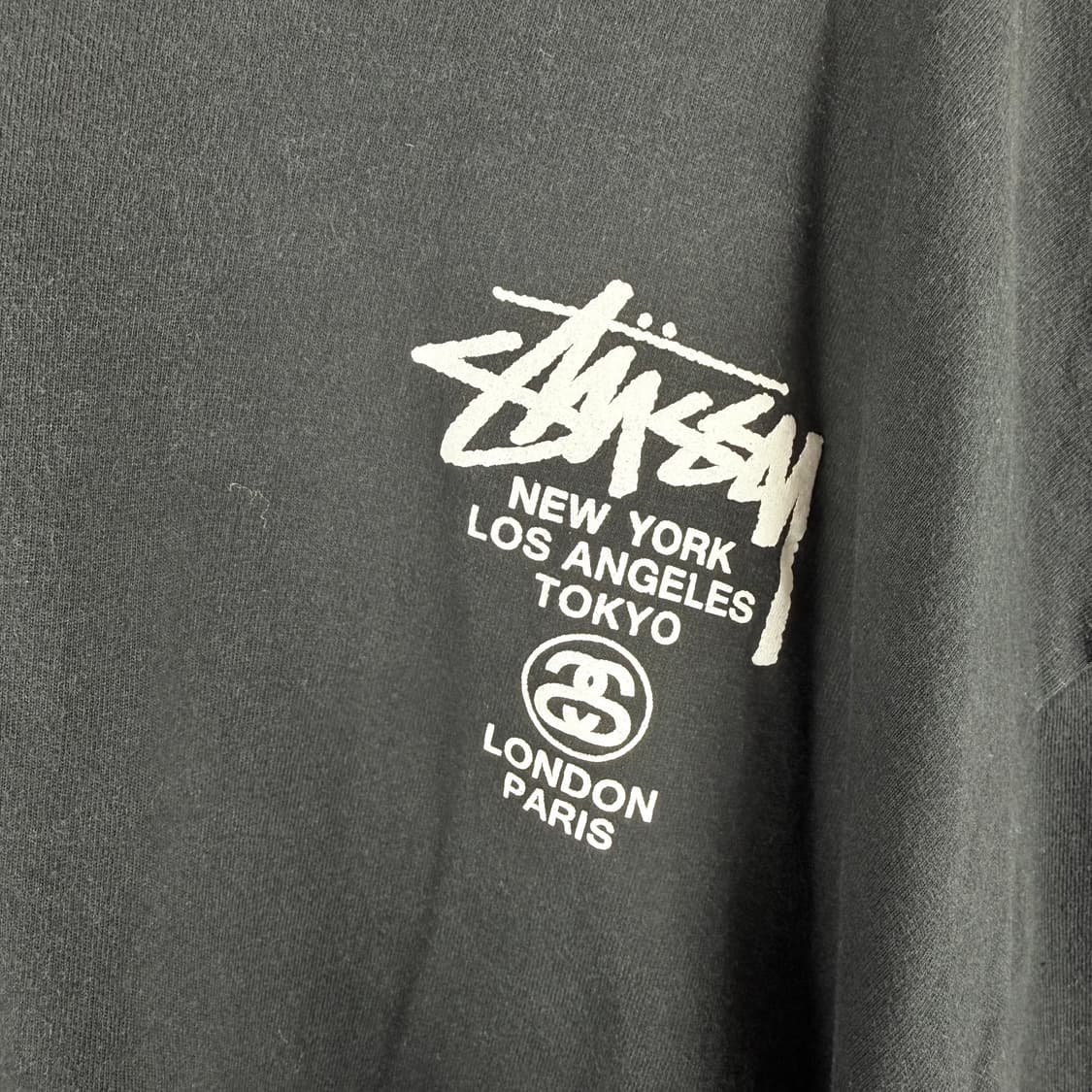 (XXL) 스투시 밀리터리 프린팅 반팔 티 블랙 상품이미지3