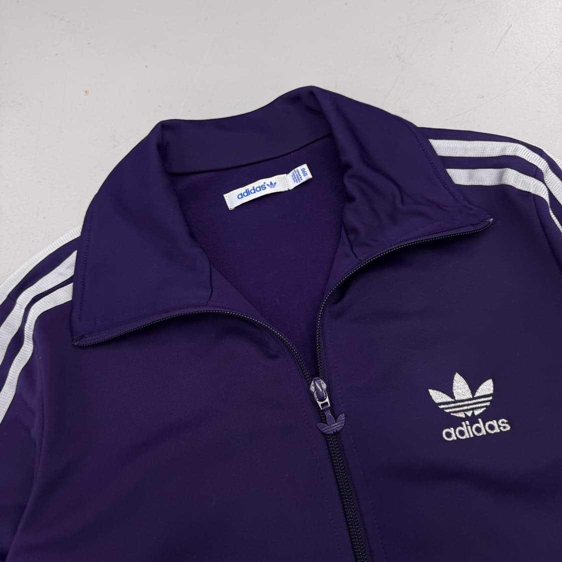 아디다스 빅로고 파이어버드 퍼플 실버 트랙탑 져지 상품이미지4
