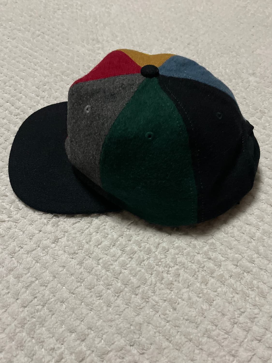 STUSSY 스투시 6패널 멀티컬러 멜톤 울 스트랩백 볼캡 상품이미지5