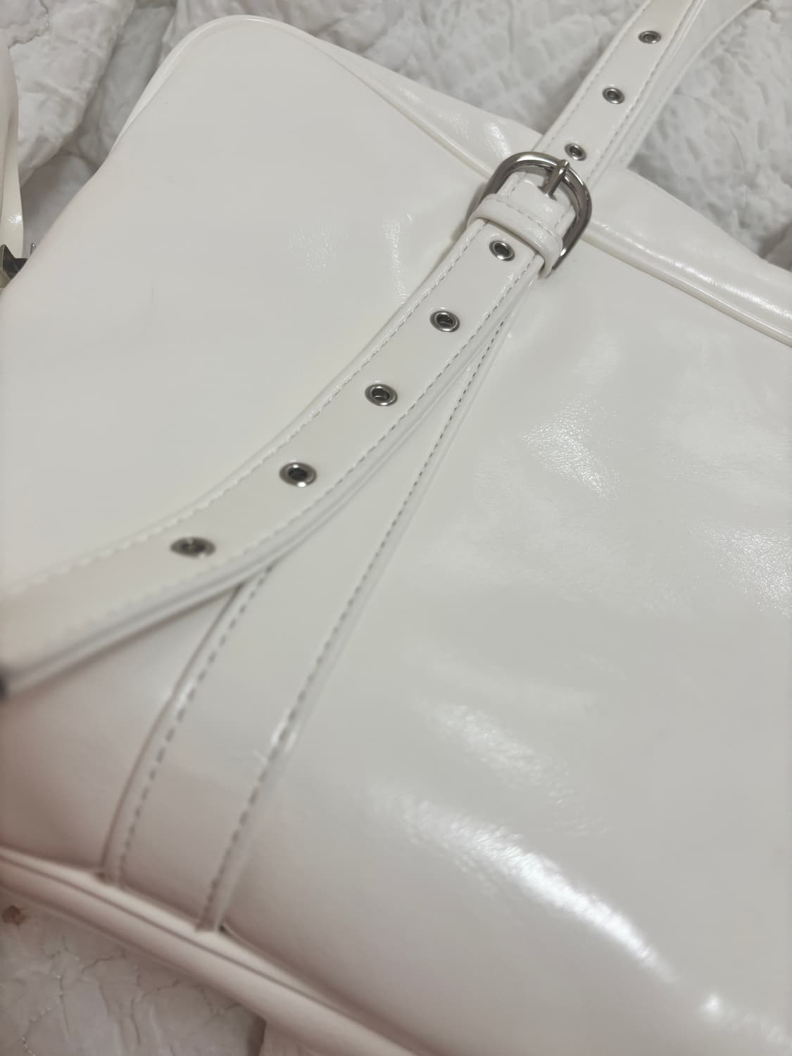 아이당클럽 스쿨백 리본백 화이트 상품이미지5