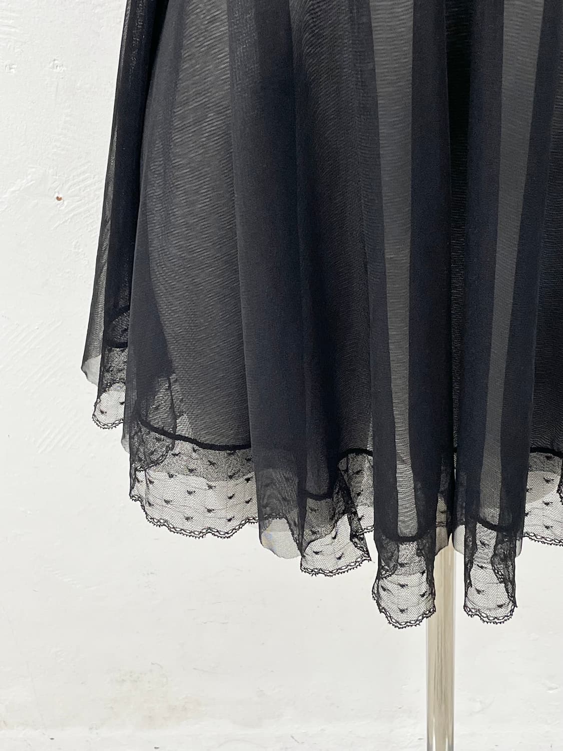 블랙 시어 로맨틱 슬립 상품이미지3