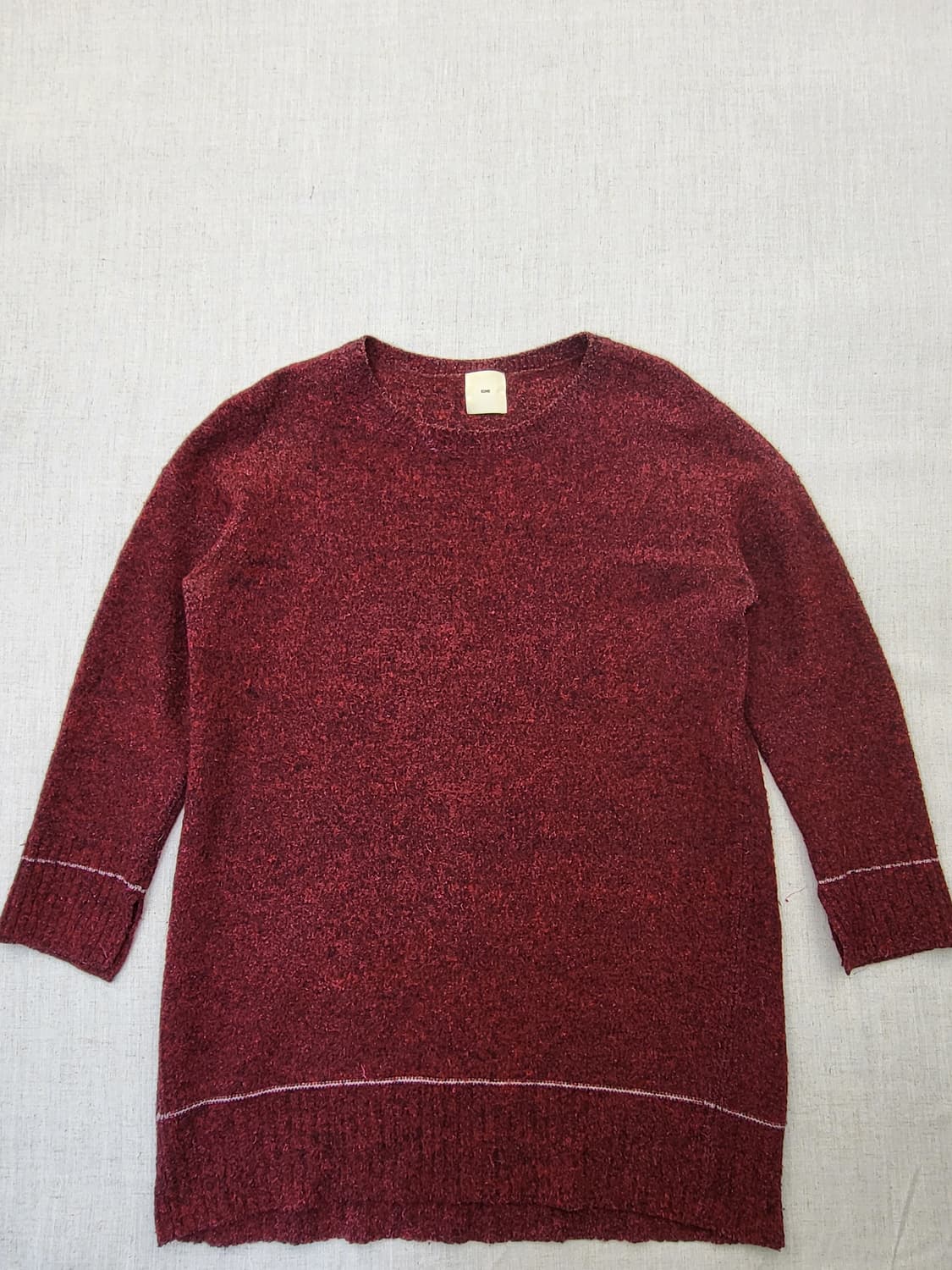 KUHO 버건디 니트 탑 s 상품이미지1