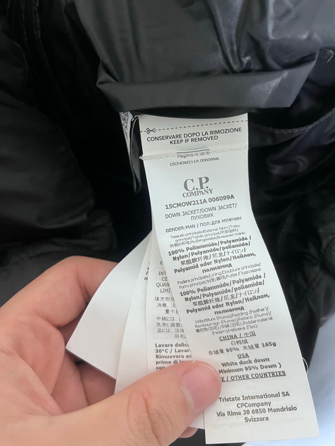 cp 컴퍼니 디디쉘 후드 퀄티드 다운 자켓 블랙 46 상품이미지6