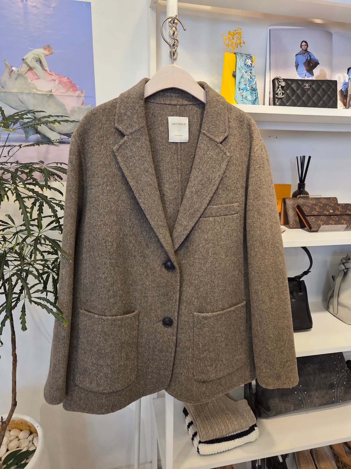 에이미그레이스 헤링본 울 자켓 상품이미지1