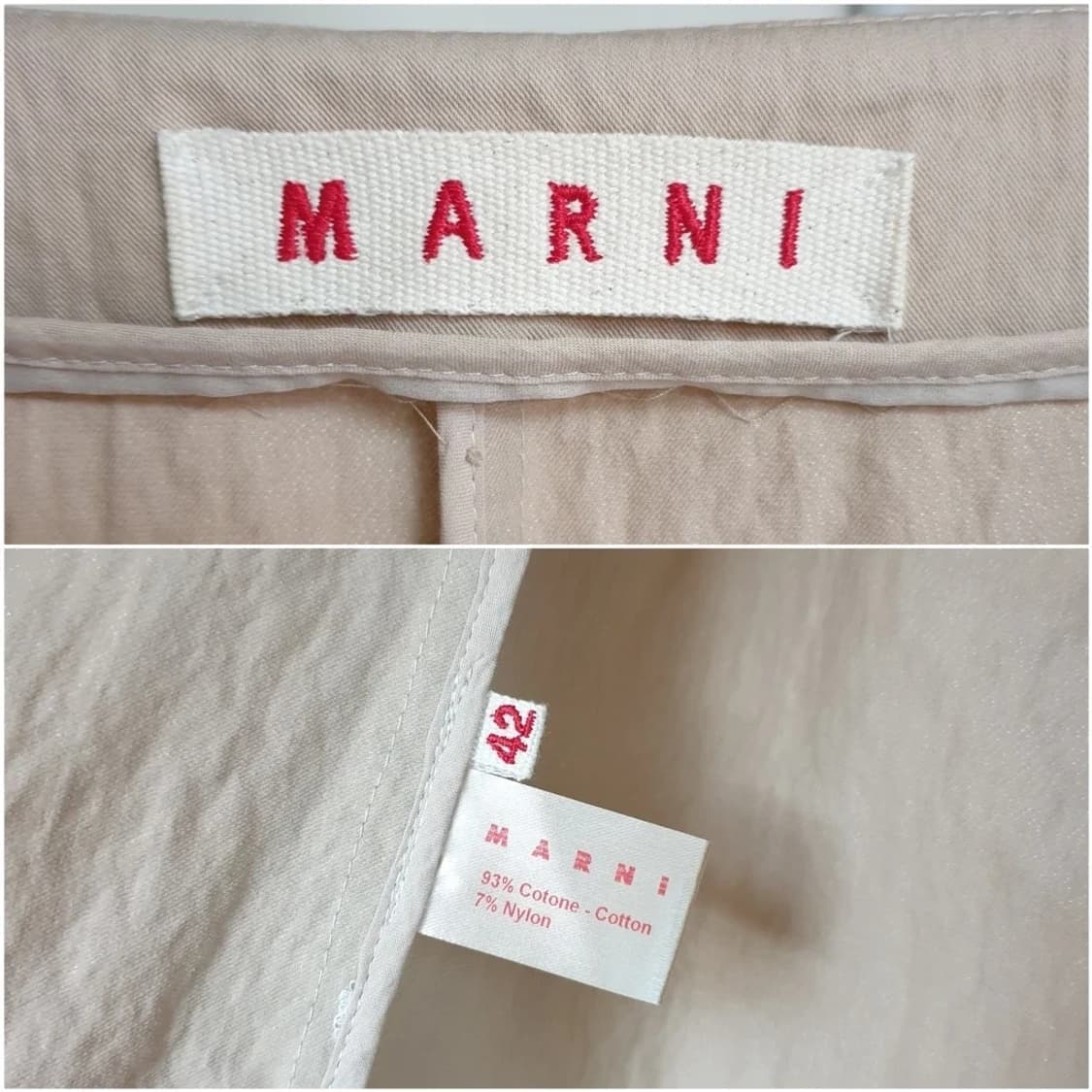 명품 MARNI 마르니 쇼라인 오픈카라 하이웨이스트 벨티드 원피스형 코트 상품이미지7