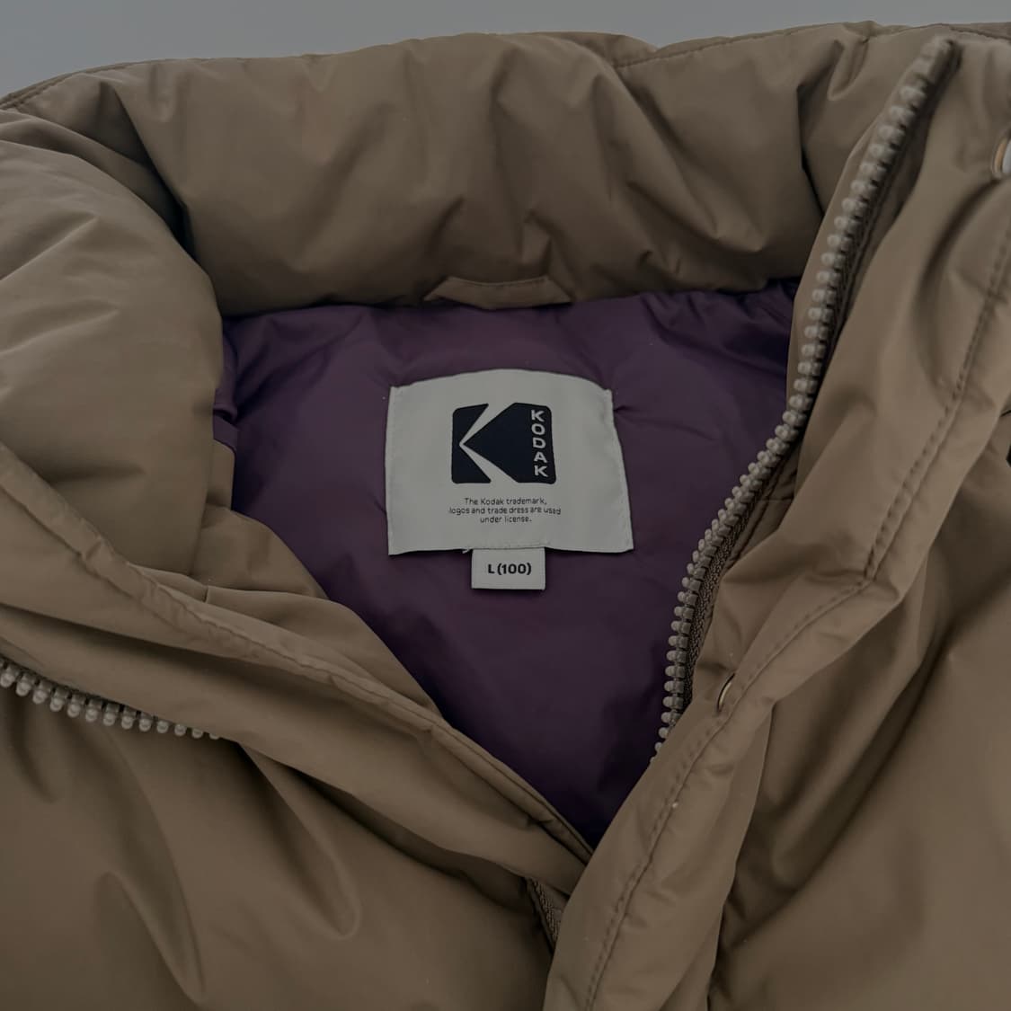 코닥 에센셜 스탠넥 덕다운 자켓 L 카키 상품이미지6