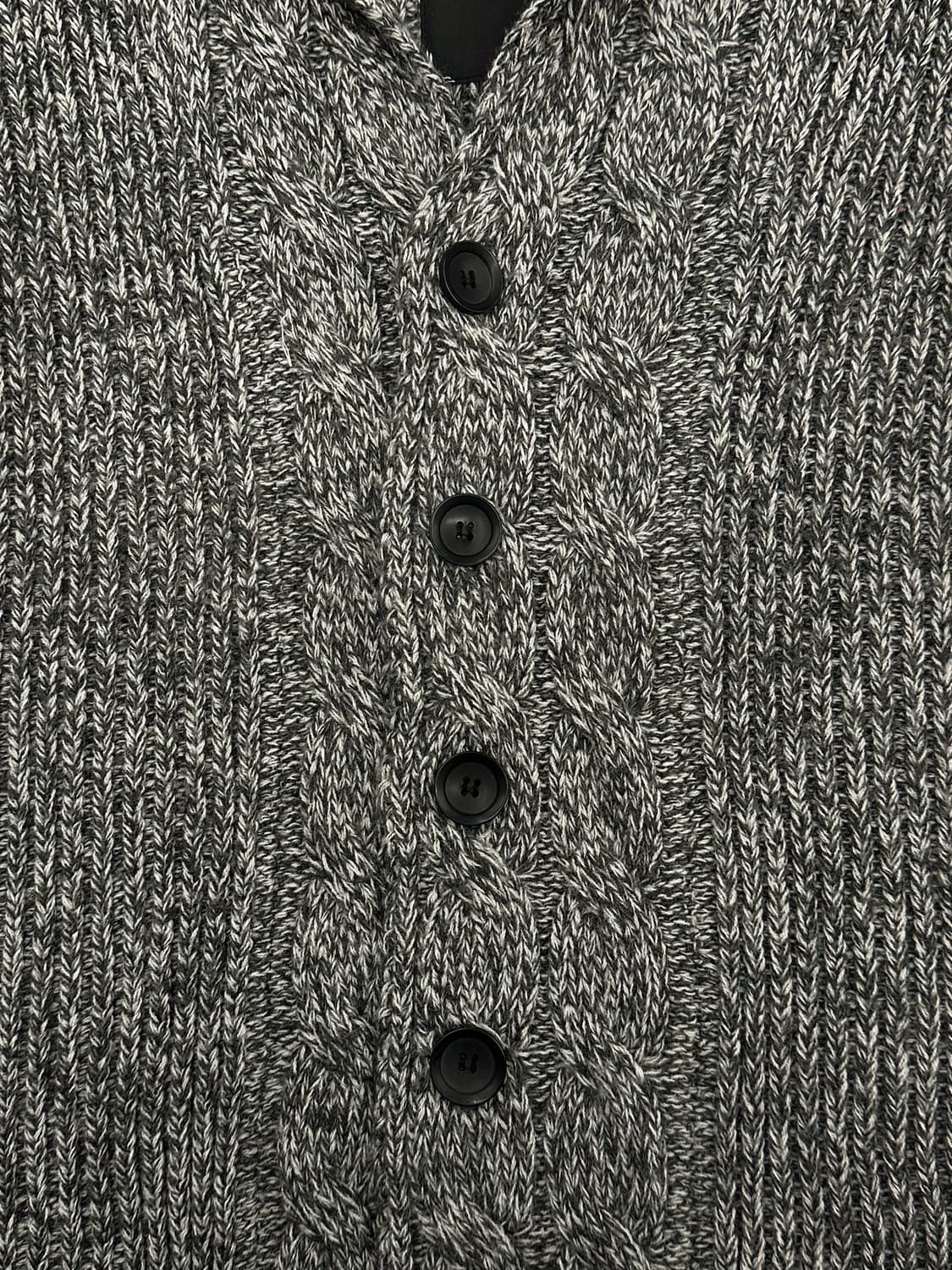 L)L.B-works 빈티지 여성 숄 카라 니트 가디건 상품이미지4