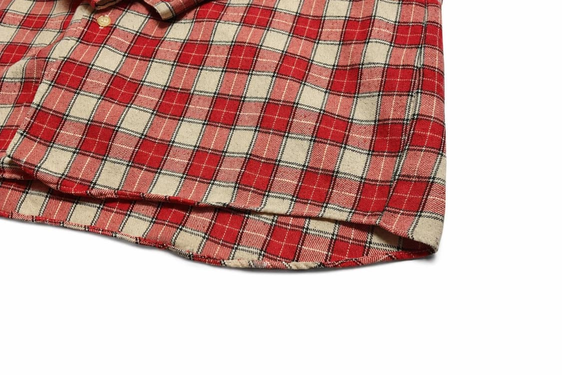 JPN 00s 일본 빈티지 BAZZ 레드 체크 셔츠 L 상품이미지4