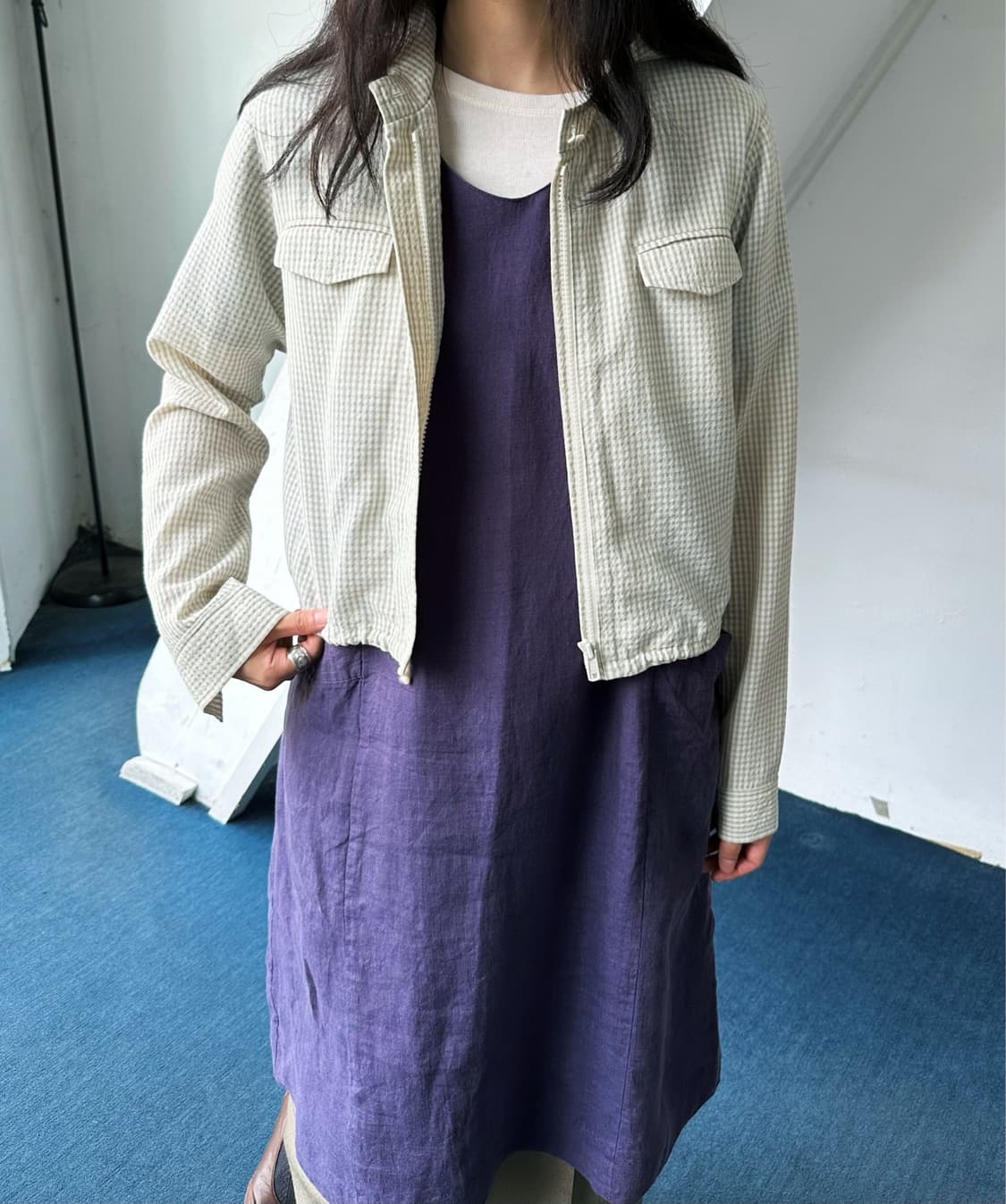 Design volume fabric zip easy parka 상품이미지9