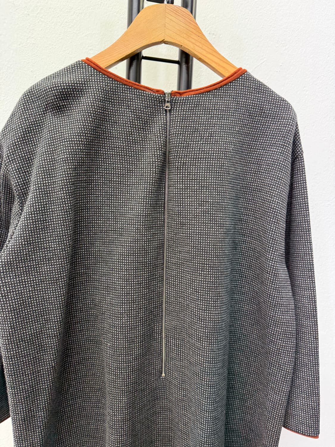 정품) 르베이지 체크 패턴 롱 니트 원피스 91 상품이미지6