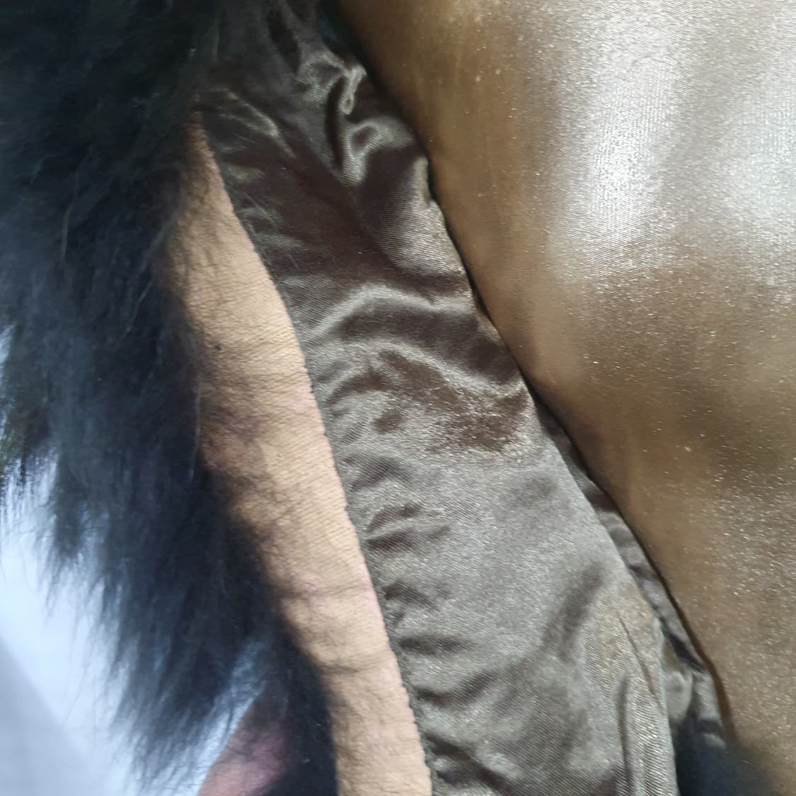 그런지페어리 y2k 갸루 오네갸루 카키 그린 라쿤퍼 토끼털 가죽 조끼 상품이미지6