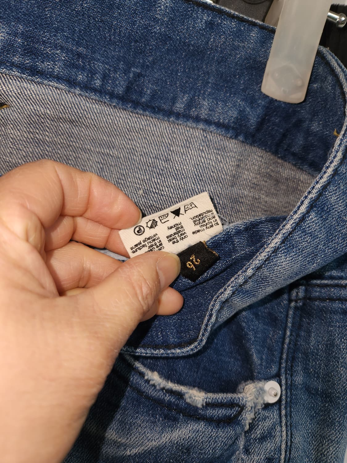 레이스 패치 데님 청바지 26 상품이미지3